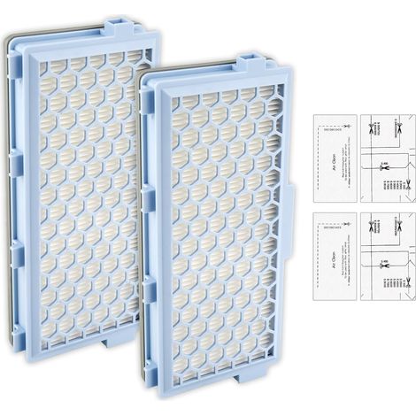 Guard S1/L1 Pack de 4 filtros HEPA de repuesto compatibles con aspiradoras Miele Guard S1/L1, Compact C1 y C2/Complete C2 y C3 S8340, 2 filtros HEPA + 2 filtros de escape Airclean y protección