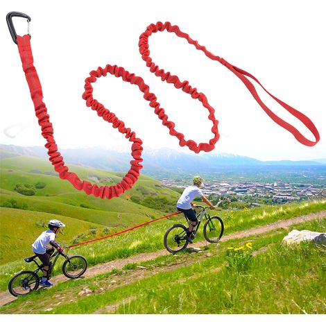 Corde de traction pour vélo enfant, sangle élastique pour vélo, rouge (1/5)