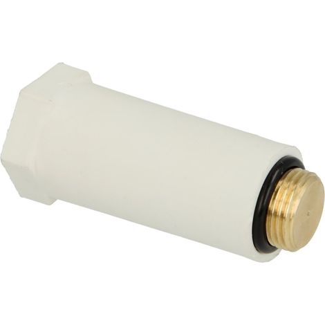 Bouchon de montage blanc 1/2 avec filetage en laiton