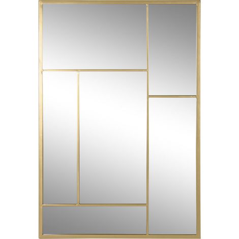 Espejo Hierro Cristal 60X2X90 Dorado (1/4)