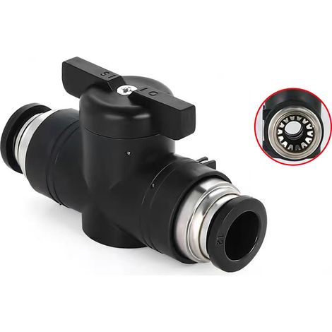 Raccordo pneumatico, connettore pneumatico dritto, diametro tubo collegabile 10 mm, valvola manuale pneumatica in grado di controllare l'apertura e la chiusura del fluido