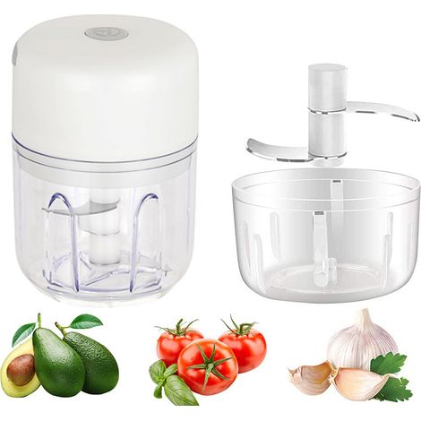 Electric Food Chopper, Wireless Garlic Chopper,mini Onion Grinder, Garlic Mincer Crusher (1/3)