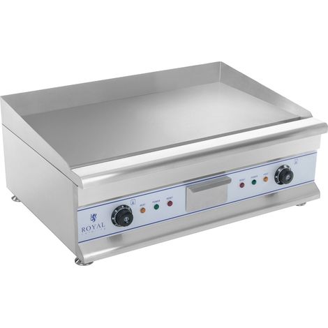 Plancha électrique lisse - 75cm - 2 x 3.2kW acier inox professionnel (1/3)