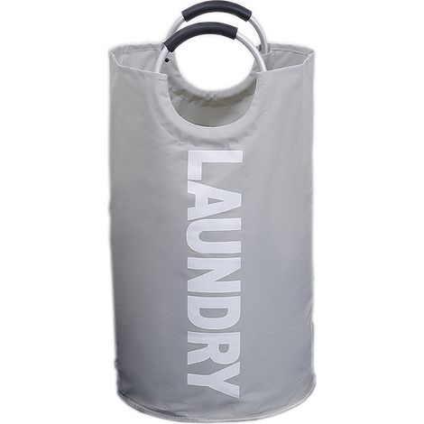 Paniers à linge Paniers à linge pliables Grand sac à linge en tissu Gris clair