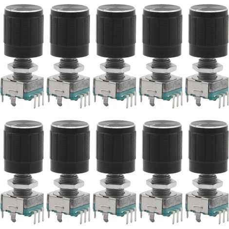 (7 Broche 20MM)10 PCS 360 Degré EC11 Encodeur rotatif Interrupteur à code Potentiomètre numérique avec capuchons (1/5)