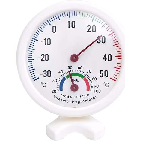 1 Hygromètre, Thermomètre Intérieur, Analogique Sans Fil, Plage -35℃ à 55℃, Pour Maison Bureau Voiture (1/5)