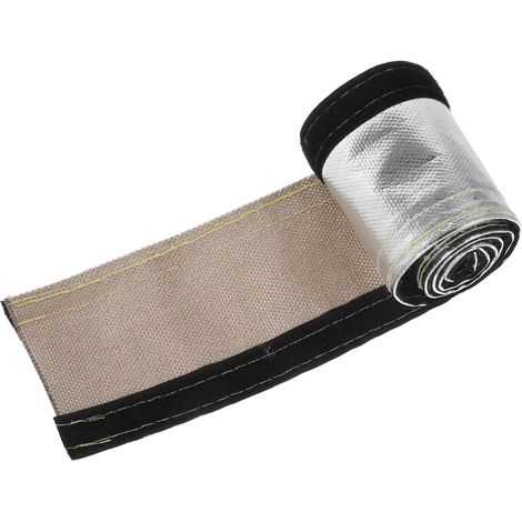 Gaine Thermique En Fibre De Verre 9,8 Cm x 1 m Boucle Auto-agrippante, Manchon Pare-chaleur Ignifuge, Protection Câble Et Tuyau Pour Usage Automobile Et Mécanique (1/5)