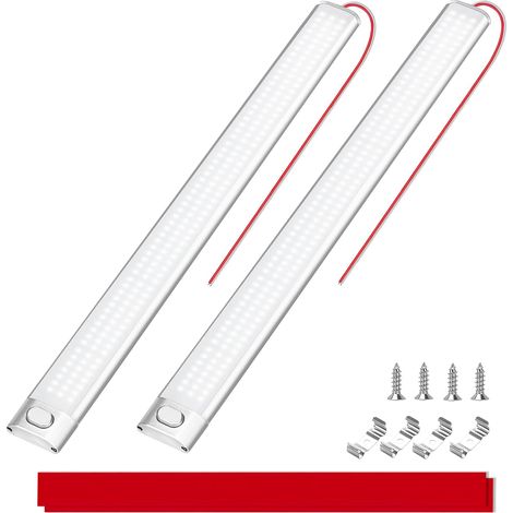 MERTTURM LED Voiture Interieur 12V, Super Brillant 40cm 1700LM 10W Barre avec Interrupteur, Reglette LED 12V pour Voiture Caravane Camion Camping Car Bateau Van (1/5)