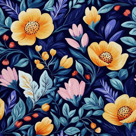 Outdoor dekostoffe oxford - Motiv Bunte Blumen DX18058 (1/5)