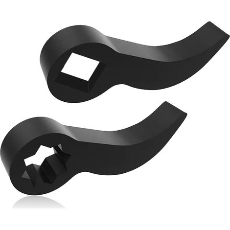 Lot de 2 têtes d'adaptateur de clé de levier de 1,27 cm, outil de réparation de voiture à angle réglable, tête compacte à cliquet adaptateur de pied de biche, klaxons, demi-arbre outil de (1/5)