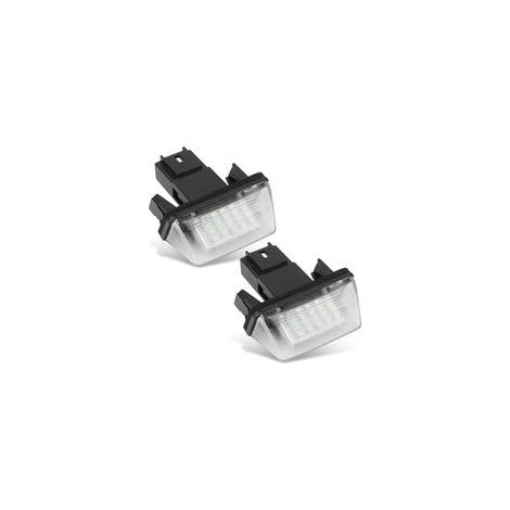 Lot de 2 feux de plaque d'immatriculation gauche et droit 18 LED pour C3 2002-2009 / BERLINGO / 306 307 406 5008
