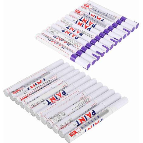 2 boîtes de recharges pour stylo à peinture, marqueur permanent imperméable pour pneus de voiture, pour vérifier et réparer l'huile. (1/5)