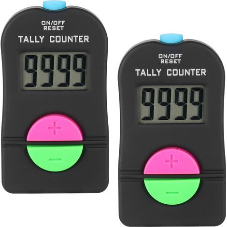 Compteur à Main numérique, Compteur numérique de Sport de Golf 2 pièces, Clicker Manuel dajout de soustraction électronique, Petit Compteur de Sport de Golf numérique, avec lanière, 0-9999 (1/5)