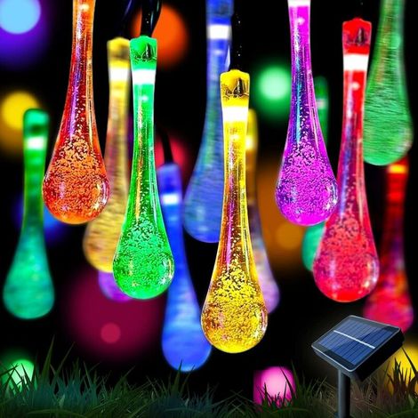 FlkwoH Guirlande Solaire Extérieur Jardin, 100 Led 12M Cristal Boules Lumineuse Solaire Étanche, 8 Modes Guirlande Lumineuse Solaire, Lampes Solaires DéCoration Pour Jardin, Patio, Mariages, Fêtes, No (1/5)