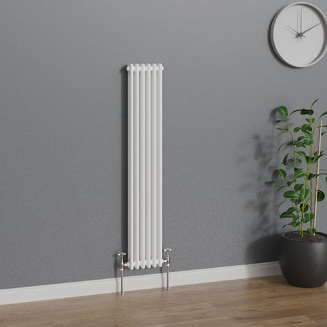 WarmeHaus Traditional Radiator White Double Column 1500x290mm (1/5)
