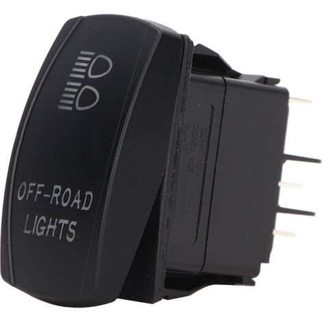 Interrupteur à bascule 5 broches ON/OFF, résistant à la chaleur -40°C à +85°C, 12V/24V CC, en ABS avec voyant, pour bateau, yacht et voiture (1/5)