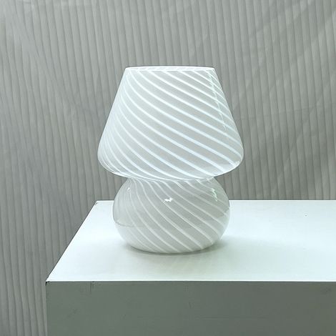 Lampe de Table de Champignon, Lumière de nuit en Verre Chambre à Coucher, Lampe De Chevet, Lampe de Chevet Chambre Lampe Veilleuse(Blanc) (1/5)