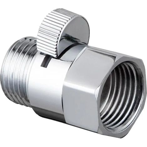 (B1-JF360101) Robinet de régulation de débit de douche en laiton, raccords femelle et mâle G1/2, robinet d'arrêt pour pommeau de douche, vanne de dérivation à ouverture rapide, pommeau de douche à mai (1/5)