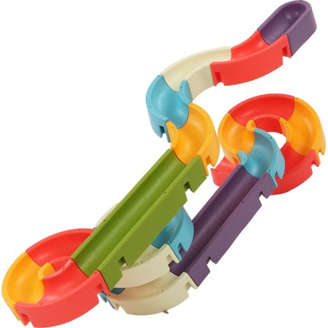 Badespielzeug für Kinder und Kleinkinder: Wandbadewannen-Kugelbahn, Duschrutsche mit 8 Saugnäpfen (1/5)