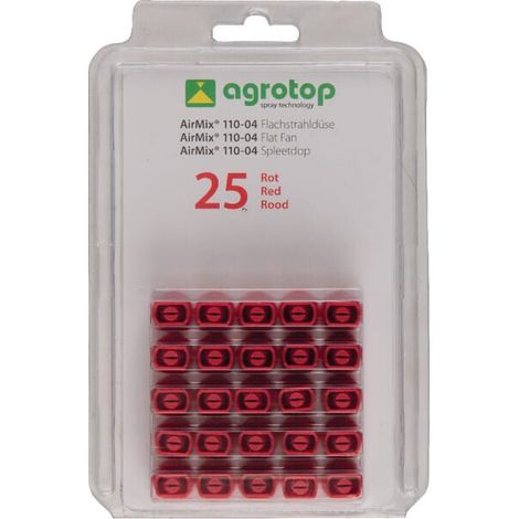 Tobera anti-deriva venturi simple chorro plano AM 110掳 04 rojo pl谩stico Agrotop AGROTOP AM11004P025