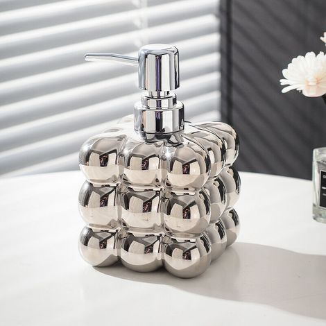 Dispenser di sapone in ceramica, flacone per gel doccia da appoggio, dispenser per sapone liquido da bagno, flacone vuoto ricaricabile per shampoo, gel doccia, accessori per il bagno, accessori per la