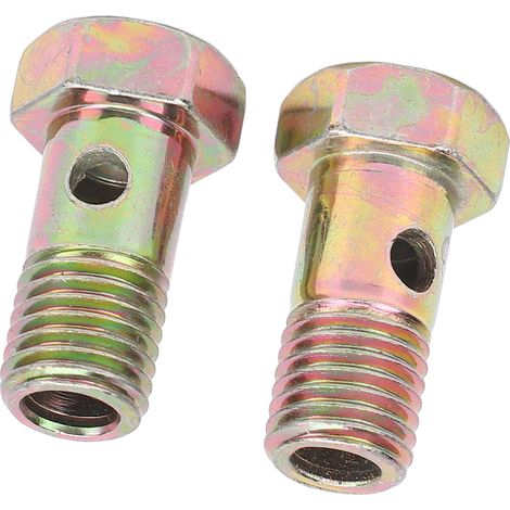 Tornillo banjo M10x1,25 mm - Adaptador para tubería de freno metálica con arandelas para conexiones de tuberías