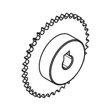 fadini pignon simple 1/2" z40 trou ø 25mm 2036l (1/3)