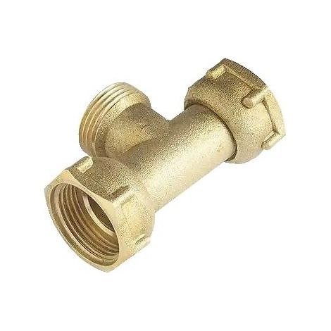 Té laiton à visser femelle 3/4'' (20/27) et centre mâle 3/4'' (20/27)