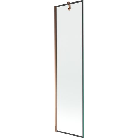 Mexen Next parete doccia a 1 anta 50 x 150 cm, cornice nera, oro rosa - 895-050-000-00-70-60 (1/5)
