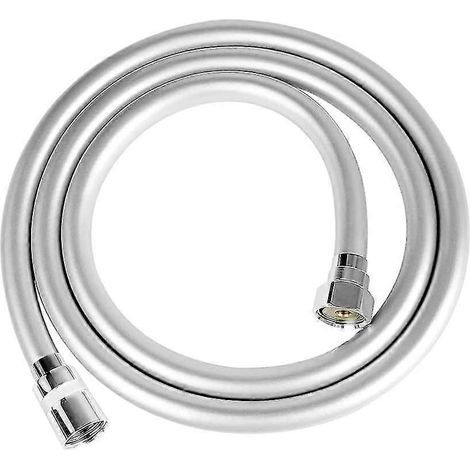 Flexible de douche en PVC 1,75 m (69 pouces) - Flexible de douche lisse chromé, universel (1/5)
