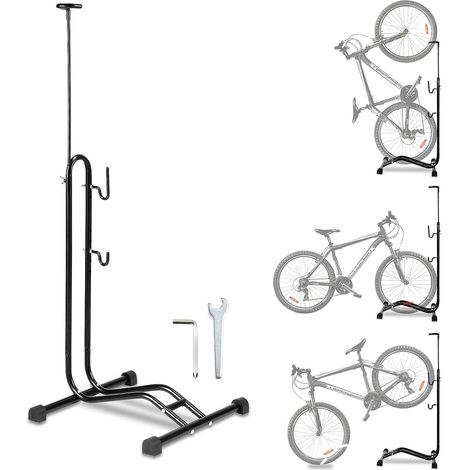 3-in-1-Fahrradständer – Vertikaler Parkständer für Mountainbikes, Rennräder, Fahrräder mit einem maximalen Raddurchmesser von 29 Zoll (1/5)