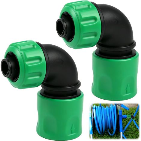 2 adaptateurs coudés Rapides 1/2" pour Tuyau d'arrosage à 90 degrés, pour Lavage de Voiture, Irrigation du Jardin (1/5)