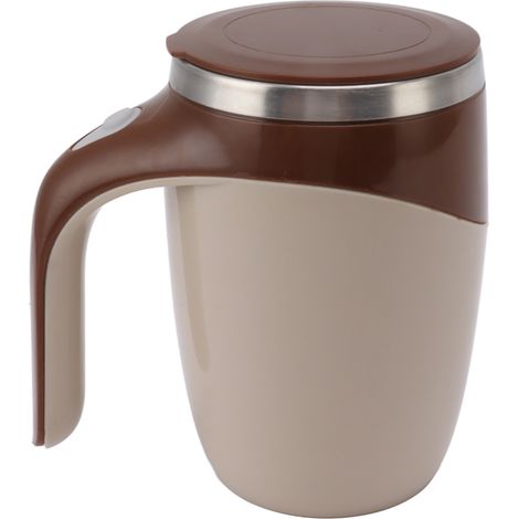 Automatischer magnetischer Kaffeemixer, batteriebetriebener Selbstmixer, elektrischer Mixer mit Edelstahlbeschichtung, braun (1/5)