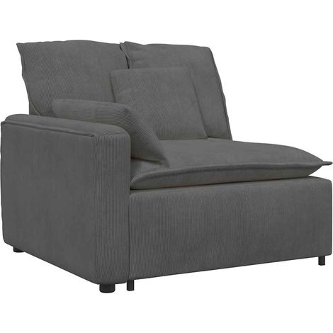vidaXL Modulo Terminale Bracciolo Divano Modulare con Cuscini 100 cm (1/5)