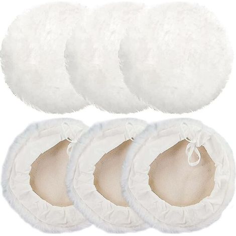 Kit de almohadillas de pulido de 180 mm, 6 paquetes, kit de bonete de pulido, disco de pulido automático, bonete de lana, máquina pulidora P (1/5)