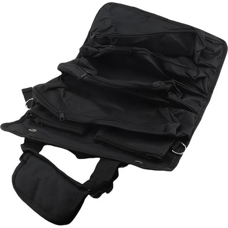 Sac rangement outils 600D Oxford enroulable – Organisateur automobile électrique noir, atelier (1/4)