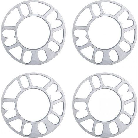 Entretoises de roues en aluminium 4 pcs – Élargisseur de voie 3mm – Améliore la prise en main et la précision – Montage 4/5 goujons