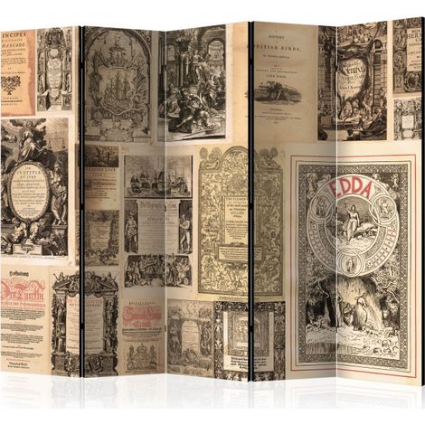 Paravent 5 Volets "Vintage Books" 172x225cm (1/2)