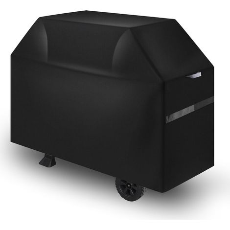 VEVOR Copertura per Barbecue allAperto, Impermeabile, Resistente allo Sbiadimento e alle Intemperie, Poliestere 600D Resistente, Facile da Indossare, con Cinghie a Strappo, 121,9 cm Nero (1/5)
