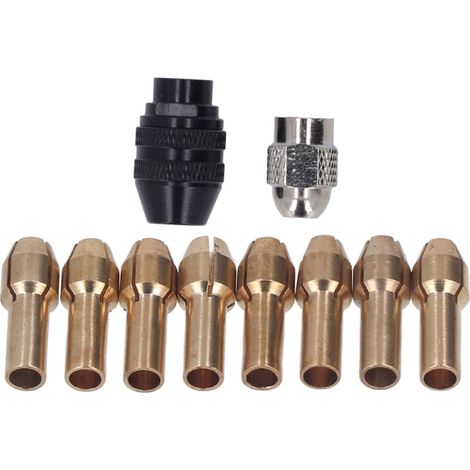 Mandrino autoserrante, set di pinze per mandrino trapano, serraggio sicuro e stabile per mole abrasive da 1/32" a 1/8" (1/4)
