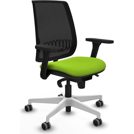 Silla oficina piqueras y crespo Alares negro cuero sintético malla (1/2)