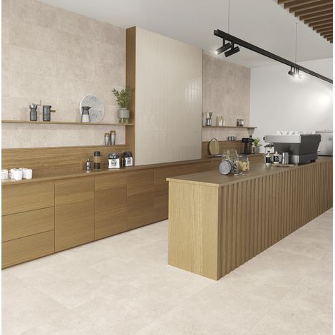 Grès cérame - FLOW - STONE SAND - Anti dérapant - 59,2x59,2x1cm (1/5)