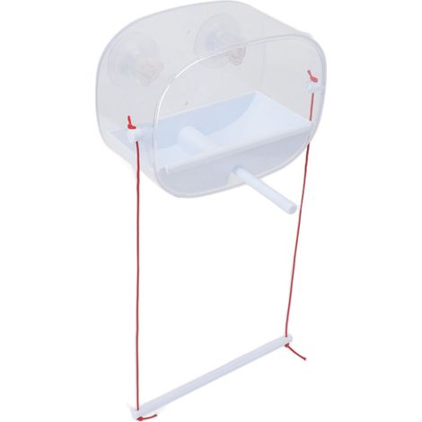 Mangeoire à oiseaux transparente pour fenêtre avec ventouses pour l'extérieur