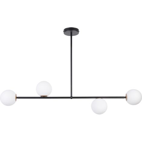 Plafoniera minimalista nera 4 sfere vetro 4xG9 Sigma (1/2)