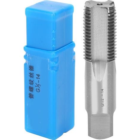 Filetage de tuyau droitier, vis de tuyauterie d'eau du robinet, tournevis de canalisation conique, outil de réparation G1/2 en 14 HSS (1/5)