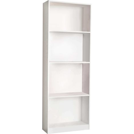 Libreria a 4 ripiani in nobilitato bilaminato Linea Classic - Gray (1/5)