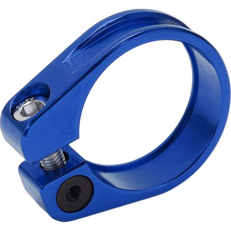 31,8-mm-Fahrradsattelklemme, Aluminiumlegierung, ergonomisches Hohlprofil – Blau (1/5)
