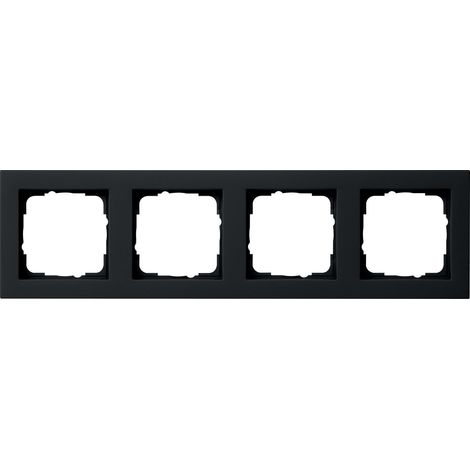 Gira Marco embellecedor 4f Gira E2 Negro m [021409], 0214 09
