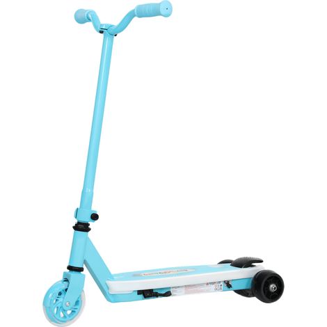 Electric Scooter for Kids Aged 4-7 Years, Flashing LED Lights, Rear Auxiliary Wheels, Blue (1/5)