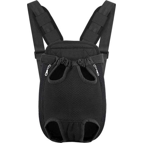 YMYNY Travel Carrier Bag, Ventral Chest Carrier Backpack for Small Dogs, Puppies, Cats, for Travel, Hiking, Camping etc. Small Size - Black